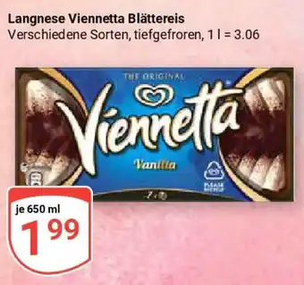 Globus Langnese Viennetta Blättereis Angebot
