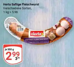 Globus Herta Saftige Fleischwurst Angebot