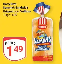 Globus Harry Brot Sammy's Sandwich Original oder Vollkorn Angebot