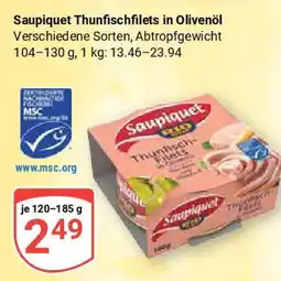 Globus Saupiquet Thunfischfilets in Olivenöl Angebot