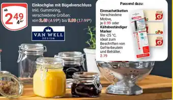 Globus Einkochglas mit Bügelverschluss VAN WELL Angebot