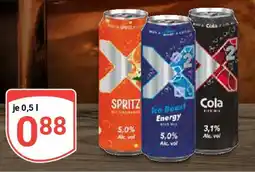 Globus Biermischgetränk Spritz Bitter- orange, Ice Boost Energy oder Cola Angebot