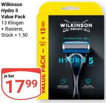 Globus Wilkinson Hydro 5 Value Pack Angebot