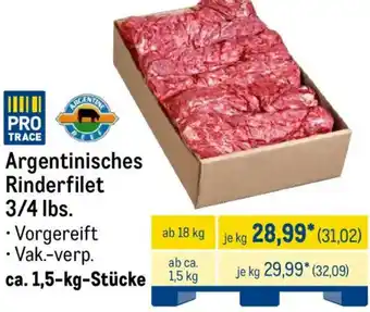 METRO Argentinisches Rinderfilet Angebot