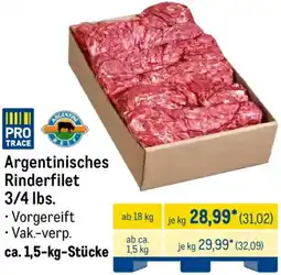 METRO Argentinisches Rinderfilet 3/4 lbs. Angebot