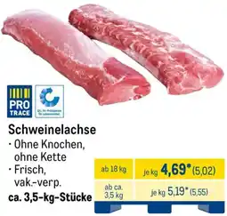 METRO Schweinelachse Angebot