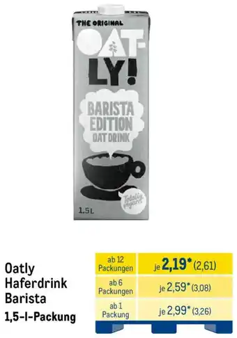 METRO Oatly Haferdrink Barista Angebot