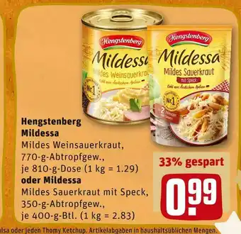 REWE Hengstenberg mildessa sauerkraut Angebot
