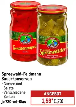 METRO Spreewald-Feldmann Sauerkonserven Angebot