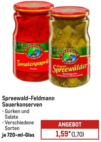 METRO Spreewald-Feldmann Sauerkonserven Angebot