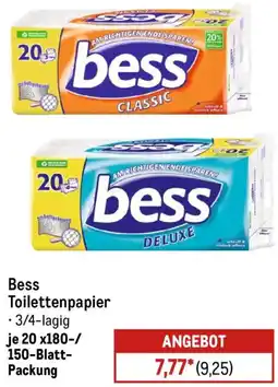 METRO Bess Toilettenpapier Angebot