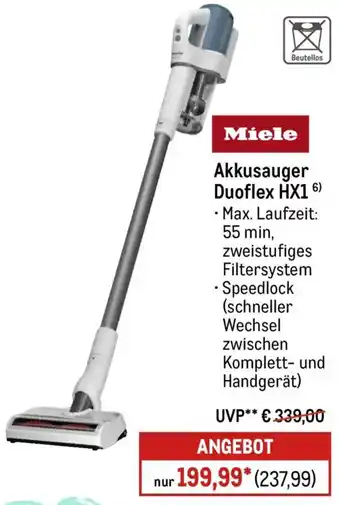 METRO Miele Akkusauger Duoflex HX1 Angebot