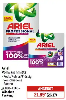METRO Ariel Vollwaschmittel Angebot