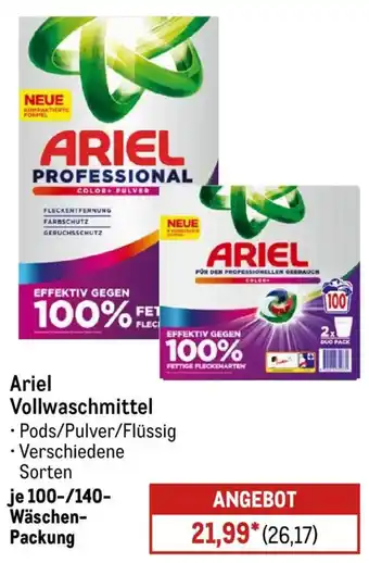 METRO Ariel Vollwaschmittel Angebot