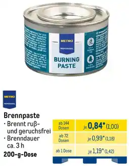 METRO METRO PROFESSIONAL Brennpaste Angebot