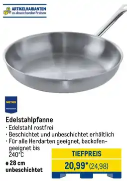 METRO METRO PROFESSIONAL Edelstahlpfanne Angebot