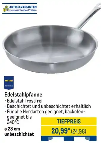METRO METRO PROFESSIONAL Edelstahlpfanne Angebot