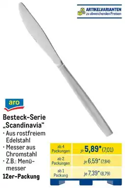 METRO aro Besteck-Serie „Scandinavia" Angebot