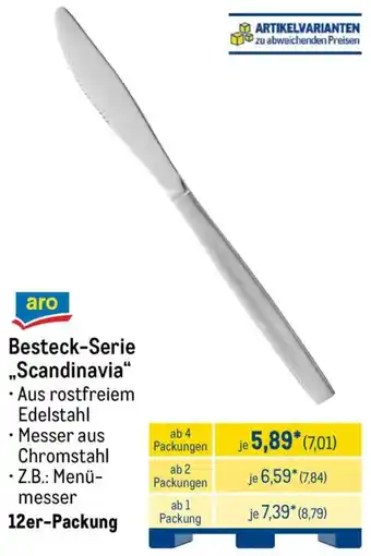 METRO aro Besteck-Serie „Scandinavia" Angebot