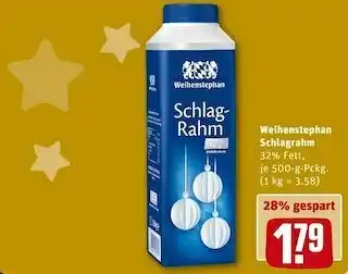 REWE Weihenstephan schlagrahm Angebot