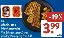 Aldi Süd BBQ Marinierte Nackensteaks Angebot