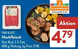 Aldi Süd FAIR & GUT Hackfleisch Angebot