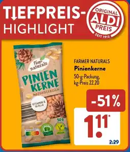 Aldi Süd FARMER NATURALS Pinienkerne Angebot