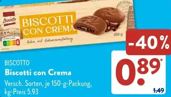 Aldi Süd BISCOTTO Biscotti con Crema Angebot