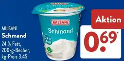 Aldi Süd MILSANI Schmand Angebot