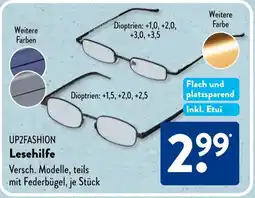 Aldi Süd UP2FASHION Lesehilfe Angebot