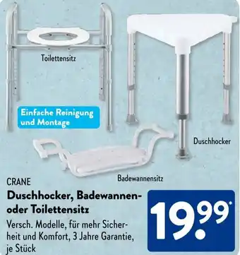 Aldi Süd CRANE Duschhocker, Badewannen oder Toilettensitz Angebot