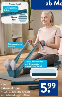 Aldi Süd CRANE Fitness-Artikel Angebot