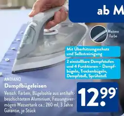 Aldi Süd AMBIANO Dampfbügeleisen Angebot
