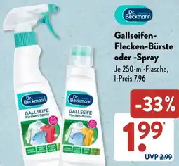 Aldi Süd Dr. Beckmann Gallseifen Flecken-Bürste oder Spray Angebot