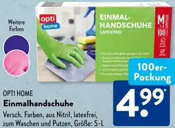 Aldi Süd OPTI HOME Einmalhandschuhe Angebot
