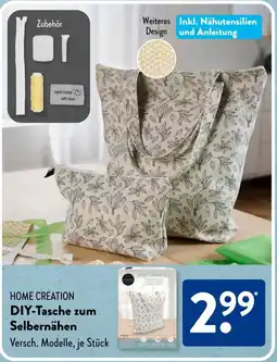 Aldi Süd HOME CREATION DIY-Tasche zum Selbernähen Angebot