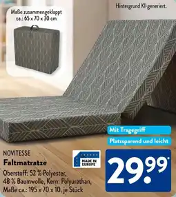 Aldi Süd NOVITESSE Faltmatratze Angebot