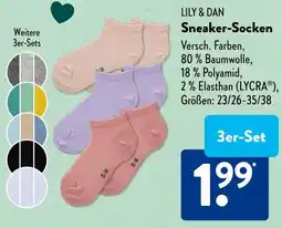 Aldi Süd LILY & DAN Sneaker-Socken Angebot