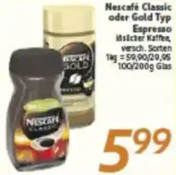 inkoop Nescafé Classic oder Gold Typ Espresso Angebot