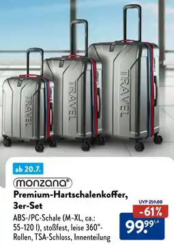 Aldi Süd Monzana Premium-Hartschalenkoffer, 3er-Set Angebot