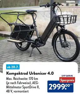 Aldi Süd Kompaktrad Urbanicer 4.0 Angebot