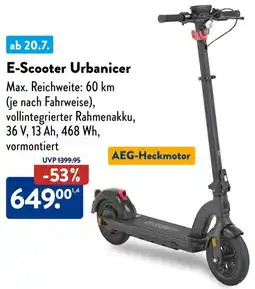Aldi Süd E-Scooter Urbanicer Angebot
