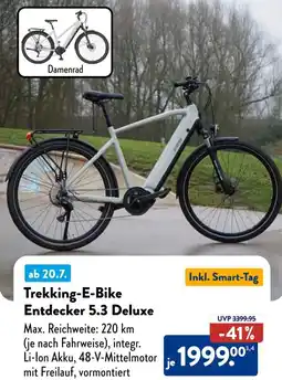Aldi Süd Trekking-E-Bike Entdecker 5.3 Deluxe Angebot