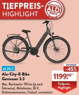 Aldi Süd Alu-City-E-Bike Geniesser 3.3 Angebot