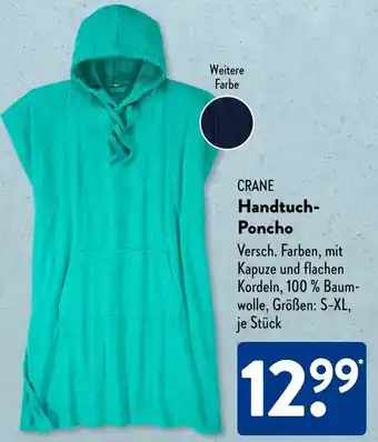 Aldi Süd CRANE Handtuch Poncho Angebot