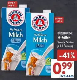 Aldi Süd BÄRENMARKE H-Milch Angebot