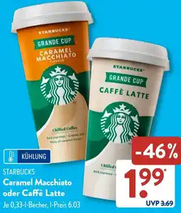 Aldi Süd STARBUCKS Caramel Macchiato oder Caffè Latte Angebot