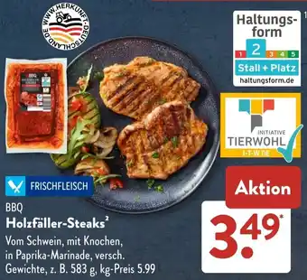 Aldi Süd BBQ Holzfäller-Steaks Angebot