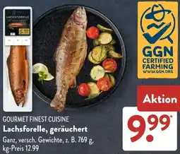 Aldi Süd GOURMET FINEST CUISINE Lachsforelle, geräuchert Angebot