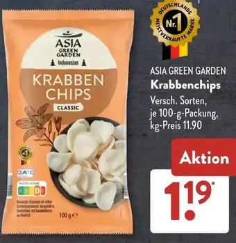 Aldi Süd ASIA GREEN GARDEN Krabbenchips Angebot